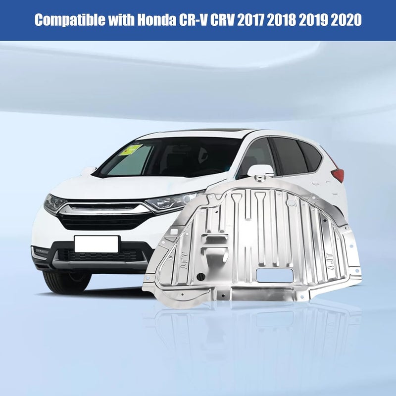 TomGoo درع حماية طين المحرك متوافق مع هوندا CRV 2017-2022، غطاء درع حالة المحرك تحت السيارة OEM 74112-TLA-A01 74112TLAA01، درع حماية طين المحرك - Image 3